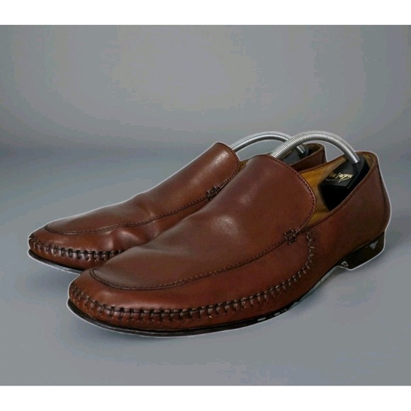 Johnston & Murphy Other - Johnston & Murphy Mens 10 M Brown Leather Loafers Moc Toe Dress Shoes